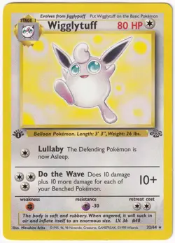 Wigglytuff 1st Edition Jungle 32/64 1999 Pokemon TCG Card LP - Image 3