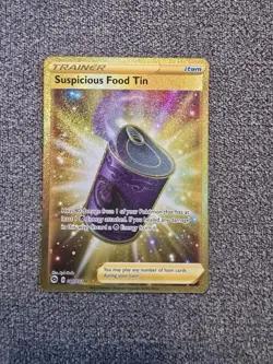 Pokemon Suspicious Food Tin 080/073 Champion's Path Gold Secret Rare Holo NM - Image 3
