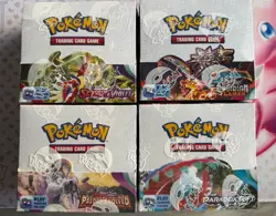 Pokémon SV Base, Paldea Evolved, Obsidian Flames, Paradox Rift Booster Box Set. - Image 2