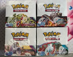 Pokémon SV Base, Paldea Evolved, Obsidian Flames, Paradox Rift Booster Box Set. - Image 6