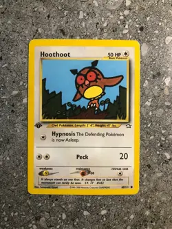 Pokemon TCG Cards 1st Edition Hoothoot 60/111 Neo Genesis LP - Image 1