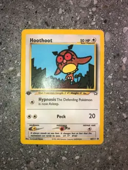 Pokemon TCG Cards 1st Edition Hoothoot 60/111 Neo Genesis LP - Image 3