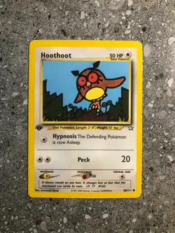 Pokemon TCG Cards 1st Edition Hoothoot 60/111 Neo Genesis LP - Image 5