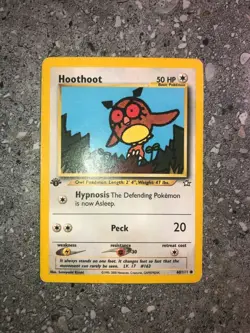 Pokemon TCG Cards 1st Edition Hoothoot 60/111 Neo Genesis LP - Image 7
