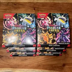 LOT OF 6 Pokemon TCG Scarlet & Violet Paldean Fates SV4.5 Bundle Booster Box NEW - Image 1