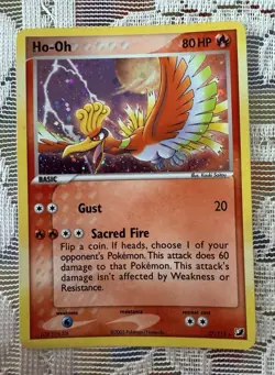 Pokemon TCG Vintage Ho-Oh 27/115 Holo Rare Unseen Forces. Excellent condition. - Image 1