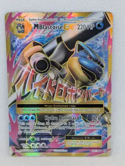 Mega M Blastoise EX (Full Art) 102/108 Evolutions Holo Ultra Rare Pokemon TCG - Image 1