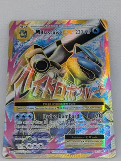 Mega M Blastoise EX (Full Art) 102/108 Evolutions Holo Ultra Rare Pokemon TCG - Image 3