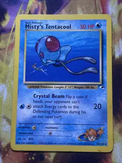 Pokémon TCG Misty's Tentacool Gym Heroes 57/132 Regular Unlimited Uncommon - Image 1