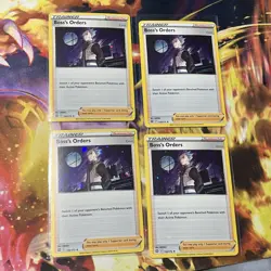 Pokemon 4x Boss's Orders Cyrus 132/172 Brilliant Stars  COSMOS FOIL PROMO - NM - Image 2