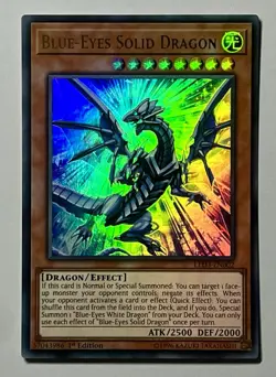Blue-Eyes Solid Dragon LED3-EN002 (LP) 1st Edition Ultra Rare Yugioh Card - Image 1