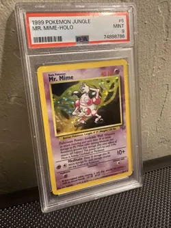1999 Pokemon Jungle Mr. Mime #6 English Holo Rare 6/64 - PSA 9 MINT - Image 1