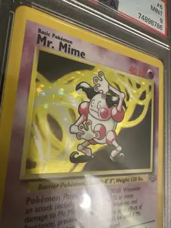 1999 Pokemon Jungle Mr. Mime #6 English Holo Rare 6/64 - PSA 9 MINT - Image 2