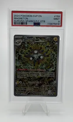 PSA 9 2024 POKEMON SVP EN-SV POKEMON CENTER ETB BLACK STAR PROMO #159 MAGNETON - Image 3
