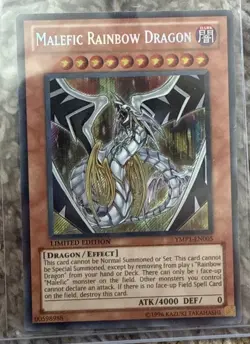 Yu-Gi-Oh! Malefic Rainbow Dragon LP YMP1-EN005 Secret Rare Limited Edition - Image 3