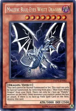 Yugioh! LP Malefic Blue-Eyes White Dragon - YMP1-EN002 - Secret Rare - Limited E - Image 1