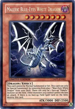 Yugioh! LP Malefic Blue-Eyes White Dragon - YMP1-EN002 - Secret Rare - Limited E - Image 2