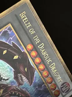 Beelze of the Diabolic Dragons PGLD-EN016 1st Edition Gold Secret Rare LP - Image 2
