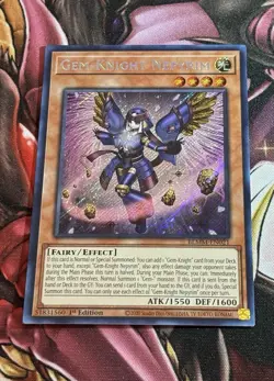 Yu-Gi-Oh! Gem-Knight Nepyrim 1st Edition Secret Rare BLMM-EN021 NM - Image 3