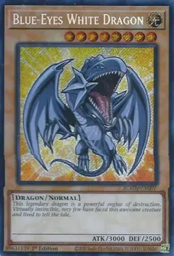 Blue-Eyes White Dragon BLMM-EN001 Battles of Legend: Monster Mayhem 1st Edition - Image 1