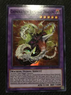 Yu-Gi-Oh! TCG Chimeratech Rampage Dragon BOSH-EN093 Unlimited Super Rare LP - Image 1