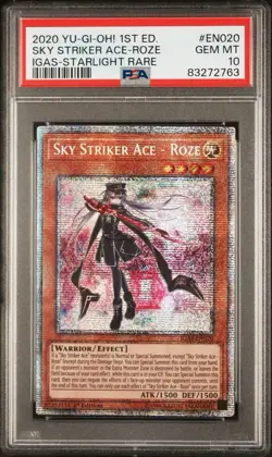 Yugioh IGAS-EN020 Sky Striker Ace - Roze 1st Edition Starlight Rare PSA 10 GEM - Image 3