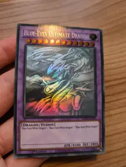 YuGiOh! Blue-Eyes Ultimate Dragon GFP2-EN181 Ghost Rare 1st Ed - Image 1