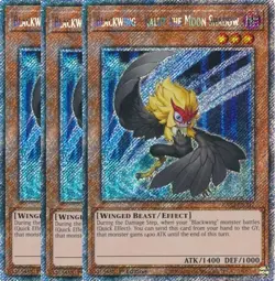 Yu-Gi-Oh! 3x Blackwing - Kalut the Moon RA03-EN217 Platinum Secret Rare Playset - Image 2