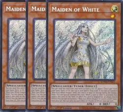 Yu-Gi-Oh! 3x Maiden of White SDWD-EN041 Secret Rare Playset - Image 1