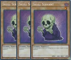 3x Yu-Gi-Oh! Skull Servant BLMM-EN002 Secret Rare Chibi Playset - Image 1