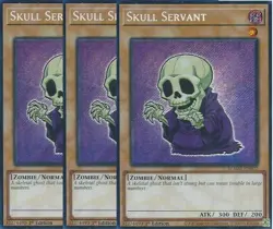 3x Yu-Gi-Oh! Skull Servant BLMM-EN002 Secret Rare Chibi Playset - Image 2