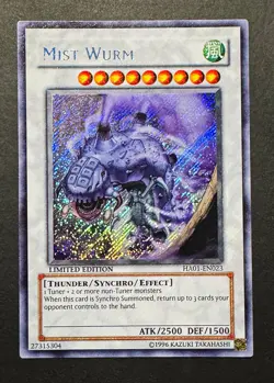 Yu-Gi-Oh Mist Wurm HA01-EN023 Secret Rare Limited Edition Card - Image 1