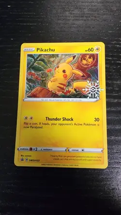 Pokemon Card Pikachu SWSH153 Holo Rare Black Star Promo Advent CalendarNear Mint - Image 1