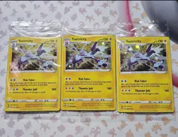 3x SEALED TOXTRICITY 063/189 POKEMON CARD KNOCKOUT COLLECTION PROMO COSMO HOLO D - Image 1
