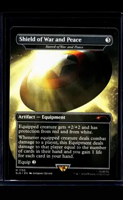 MTG Magic the Gathering SLD Secret Lair Drop Borderless  Shield of War and Peace - Image 1