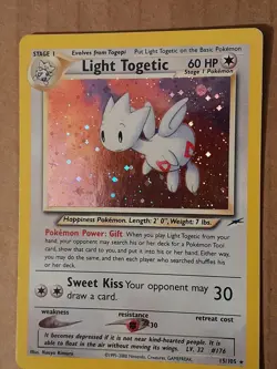 Pokemon Light Togetic 15/105 Neo Destiny Holo Rare LP See Pictures - Image 3