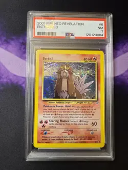 PokÃ©mon TCG Entei Neo Revelation Holo Card 6/64 PSA 7 - Image 1