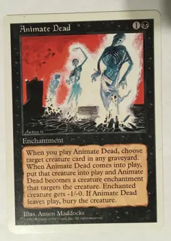 MTG 4TH EDITION ANIMATE DEAD / SP / WRONGWAY052 - Image 1