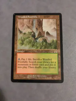 MTG Magic the Gathering Wooded Foothills (330/350) Onslaught MP  - Image 1