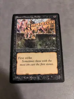 2X Stone - Throwing Devils English Arabian Nights LP MtG Magic the Gathering! - Image 3