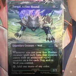 Torgal, a Fine Hound (Borderless) Final Fantasy Foil MTG Card NM Condition - Image 1