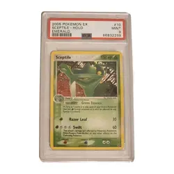 Pokemon EX Emerald Sceptile Holo Rare 2005 PSA 9 Mint Card 10/106 - Image 1