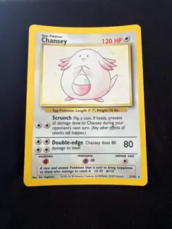 Chansey Holo Rare 3/102 Base Set 2 – WOTC 1999 Pokémon Card – Near Mint - Image 2
