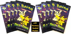 10 Sealed Booster Packs Pokemon TCG Trick Trade 2023 Halloween Card Lot Bundle - Image 1