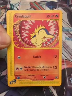 POKEMON TCG COMMON CARD CYNDAQUIL E EXPEDITION 105/165 VLP - Image 1