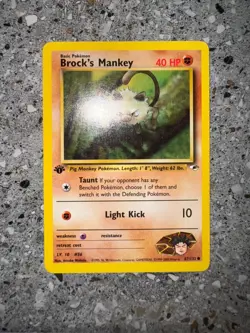 Pokemon TCG Cards 1st Edition Brock's Mankey 67/132 Gym Heroes - Image 3