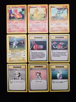MP Lot Of 9 Vintage Pokemon Cards Regular Base Set Unlimited 1999 - Image 4