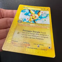 Pokemon Card Pichu Holo 22/165 Expedition ITA Italian good GD - Image 3