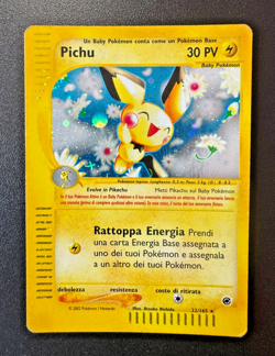 Pokemon Card Pichu Holo 22/165 Expedition ITA Italian good GD - Image 5