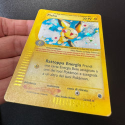 Pokemon Card Pichu Holo 22/165 Expedition ITA Italian good GD - Image 7
